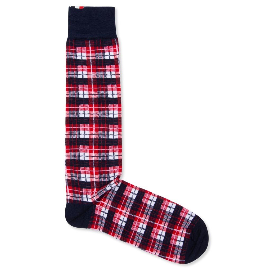 Classic Plaid Jacquard Mid Calf Socks - Multi