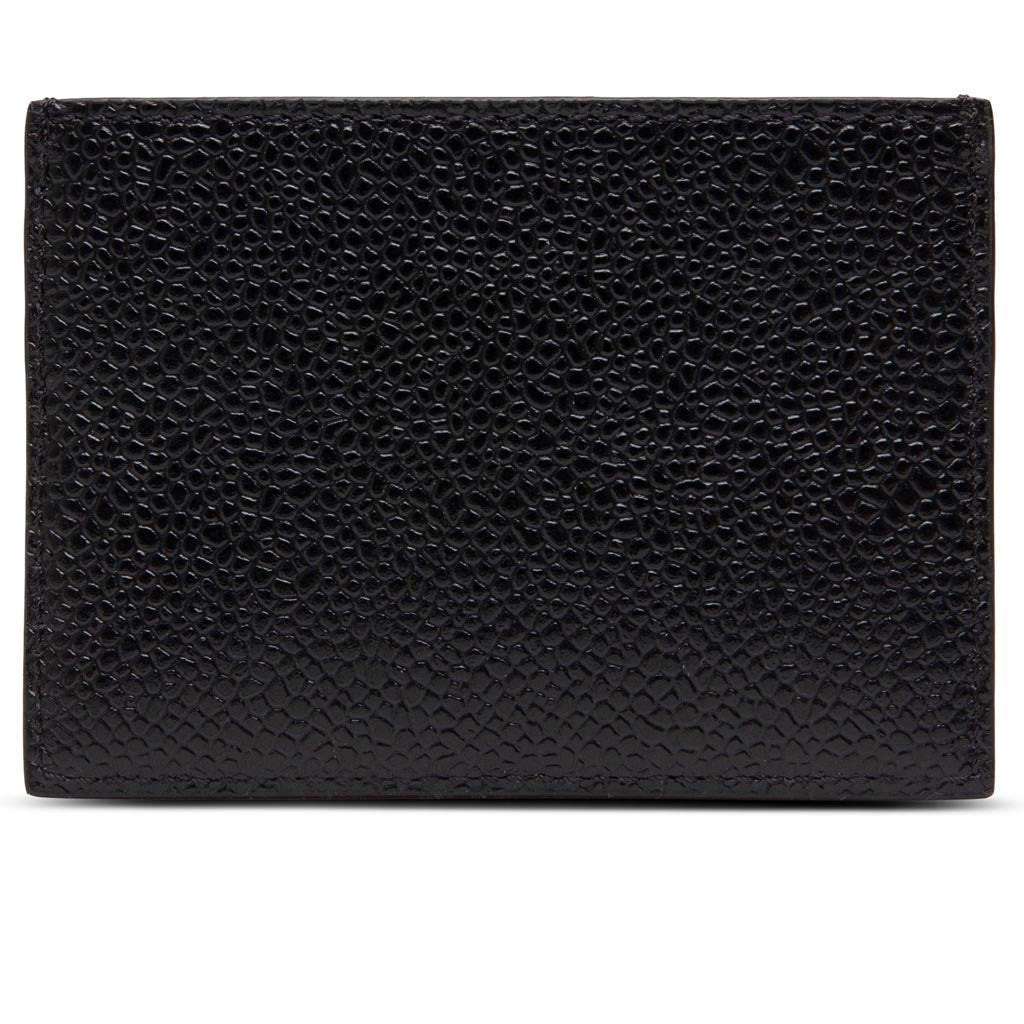 Intarsia Stripe Single Card Holder -Black