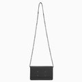 Leather Wallet on Chain Medium - Black