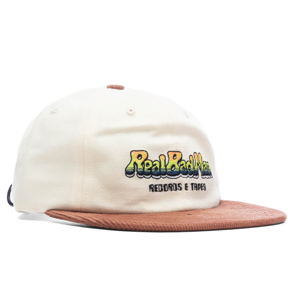 Records & Tapes 6 Panel Cap - Natural White