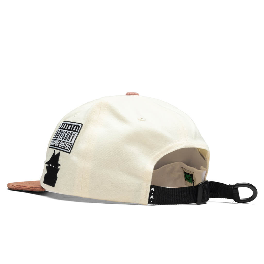 Records & Tapes 6 Panel Cap - Natural White