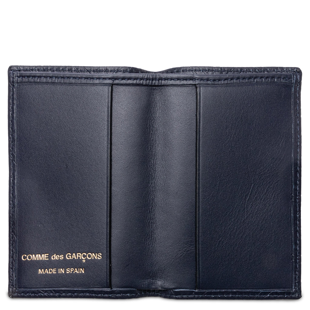 Comme des Garcons SA640E-A Leather Line Wallet - Calfskin/Navy