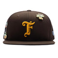 Old English Calabasas Snapback - Brown/Sky
