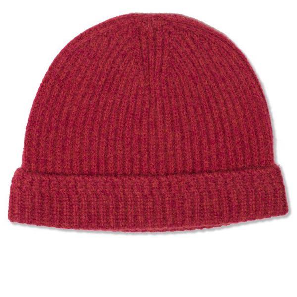 Wool Knit Beanie - Red