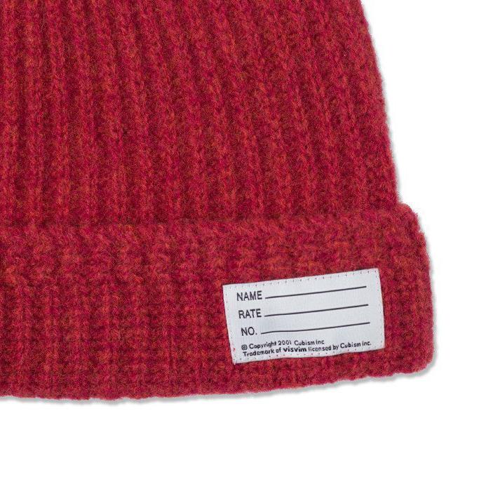 Wool Knit Beanie - Red
