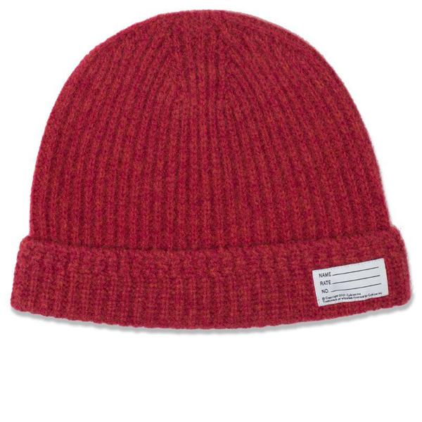 Wool Knit Beanie - Red