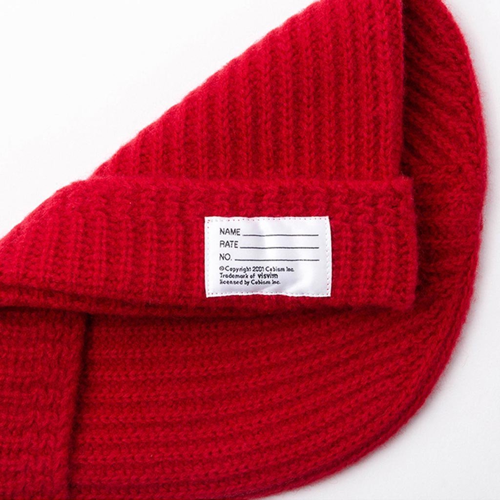 Wool Knit Beanie - Red
