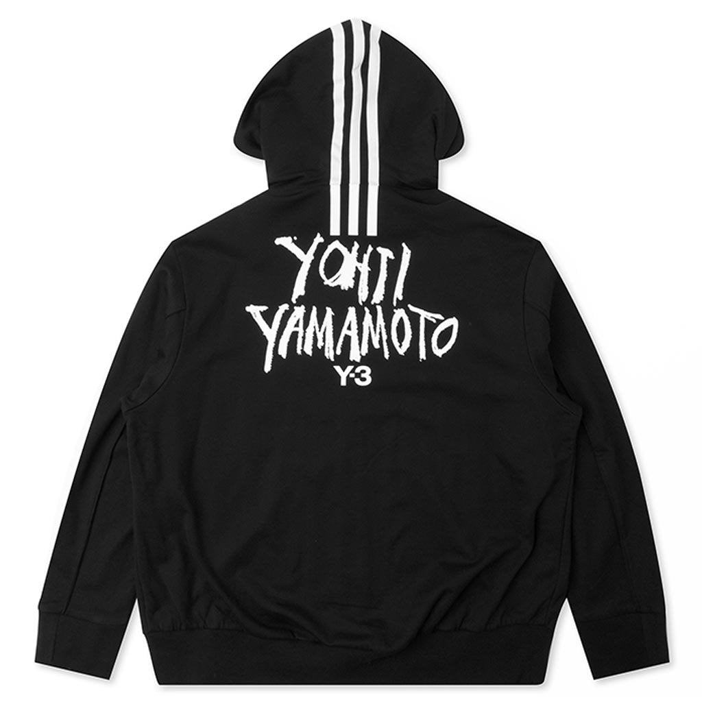 Signature Graphic Full Zip Hoodie - Black