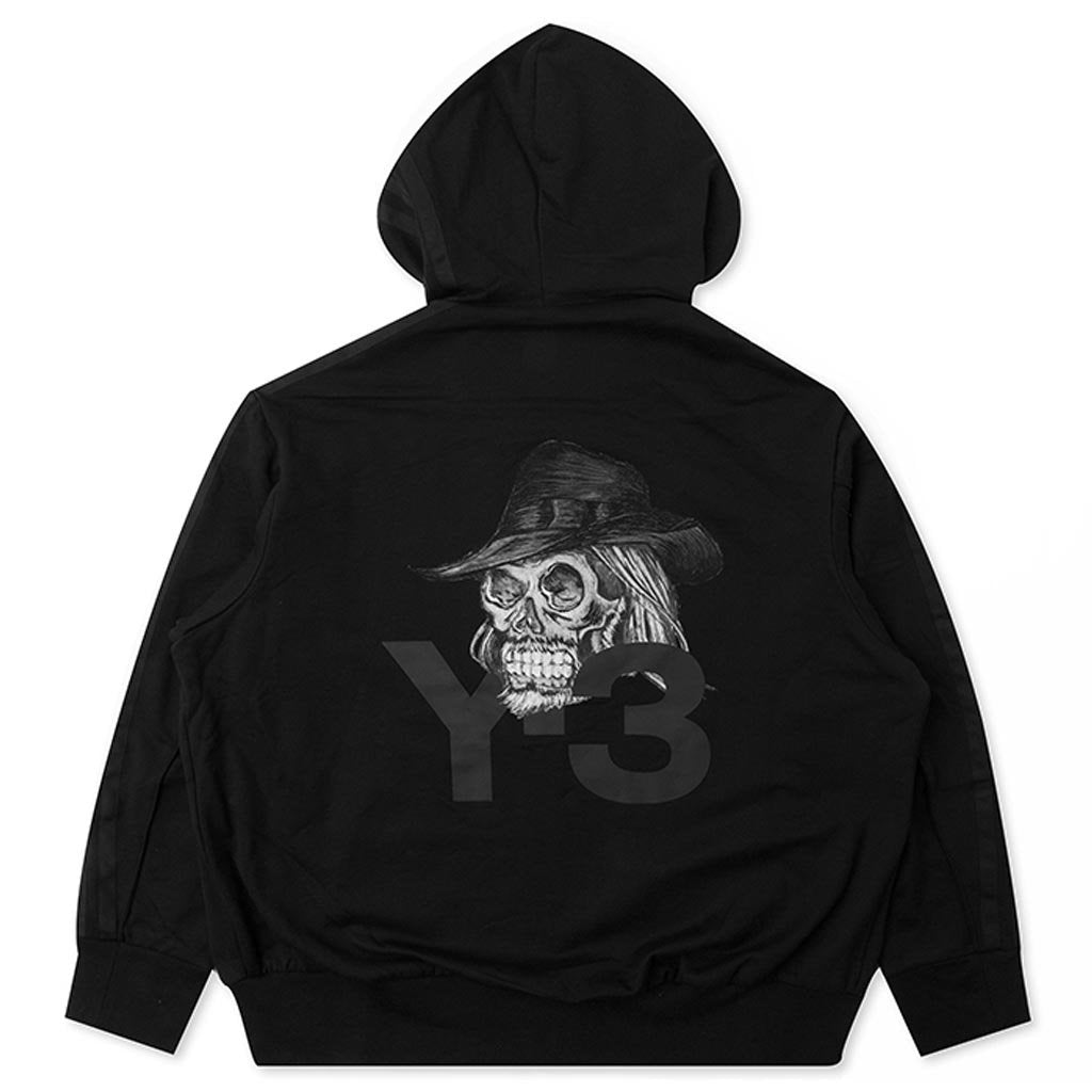 Yohji Skull Full Zip Hoodie - Black